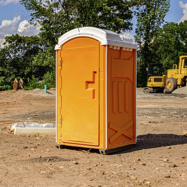 how often are the portable restrooms cleaned and serviced during a rental period in Faucett